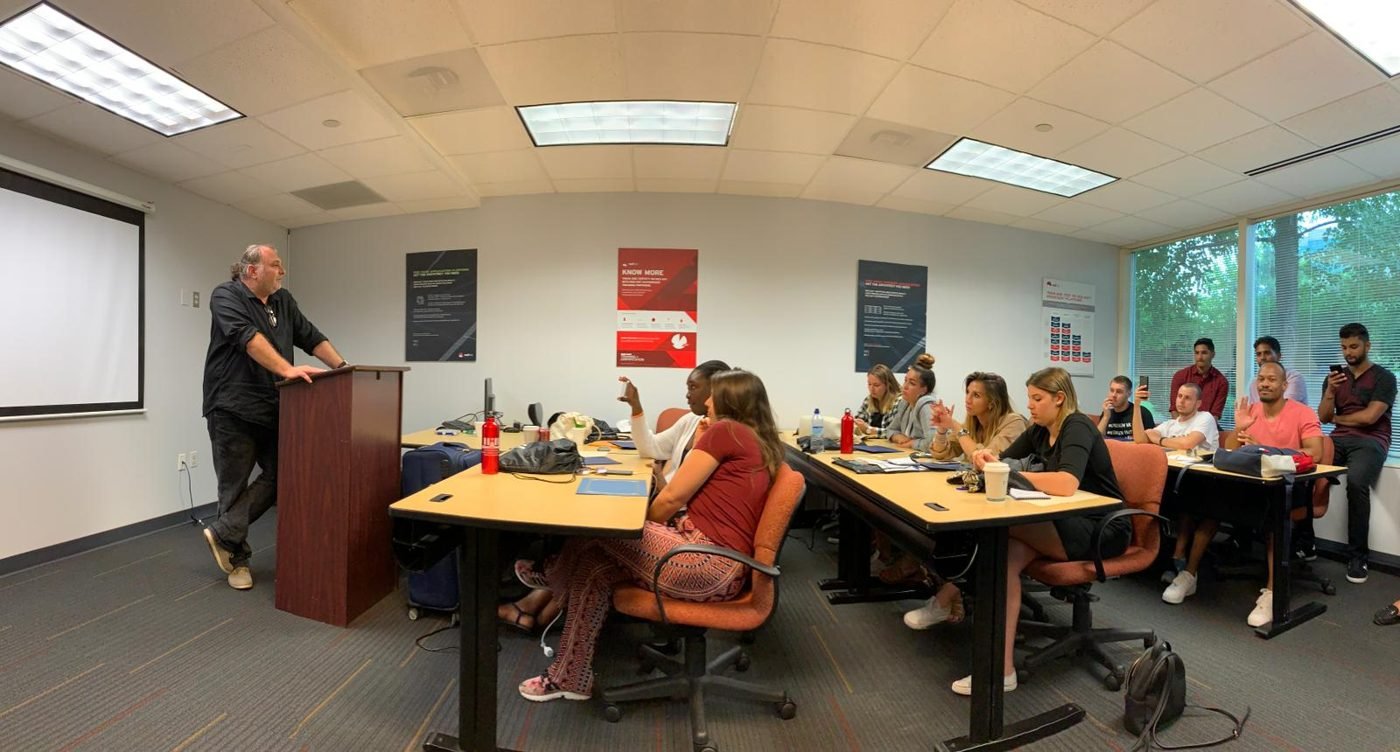 IBSW students and faculty in class